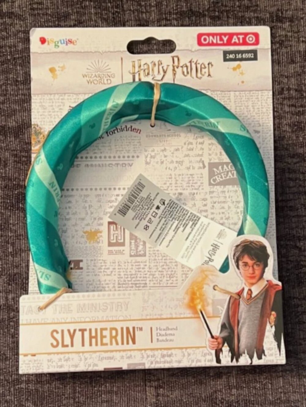 HARRY POTTER SLYTHERIN HEADBAND-ONE SIZE-DISGUISE-NWT!